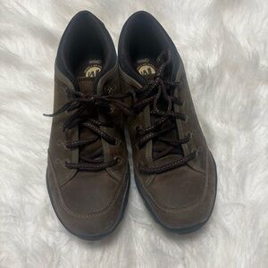 Merrell Dark Brown Leather Lace Up Vibrum Hiking Shoes Size Women’s 8.5